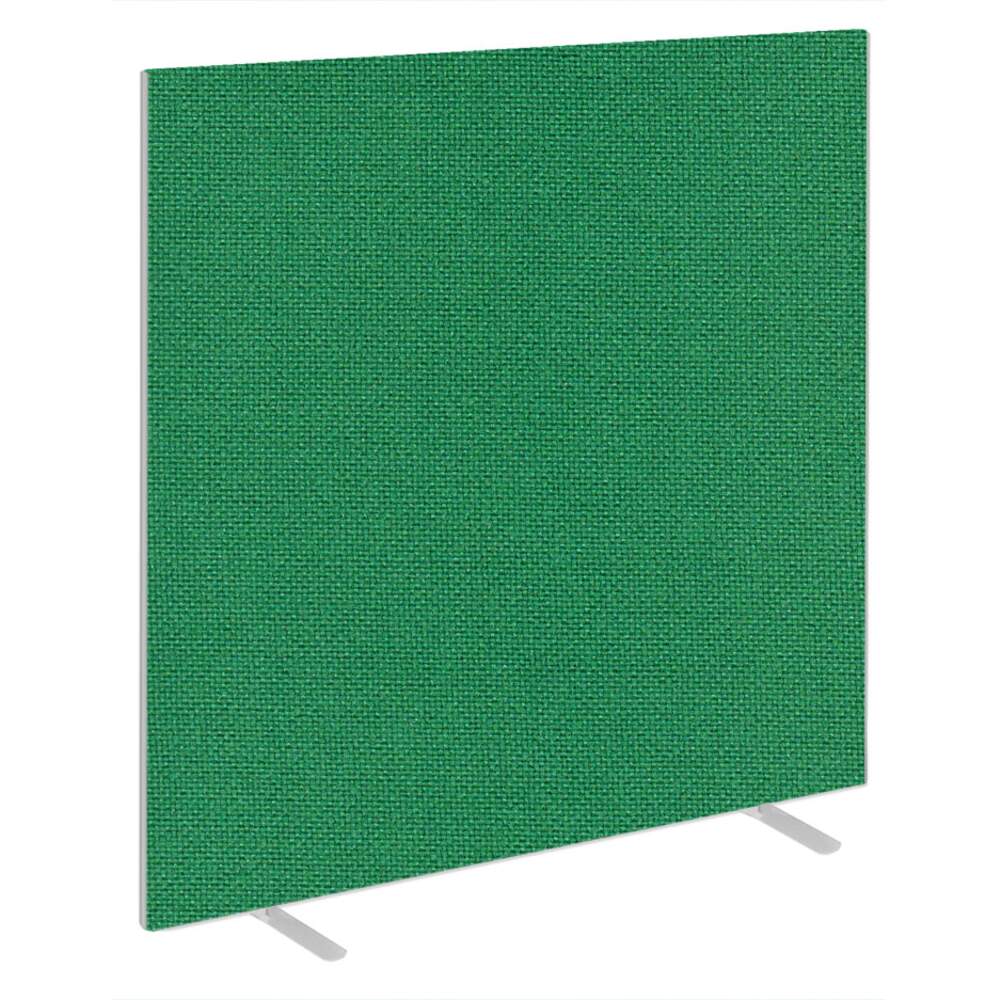 Impulse Plus Oblong 1800/1500 Floor Free Standing Screen Palm Green Fabric Light Grey Edges