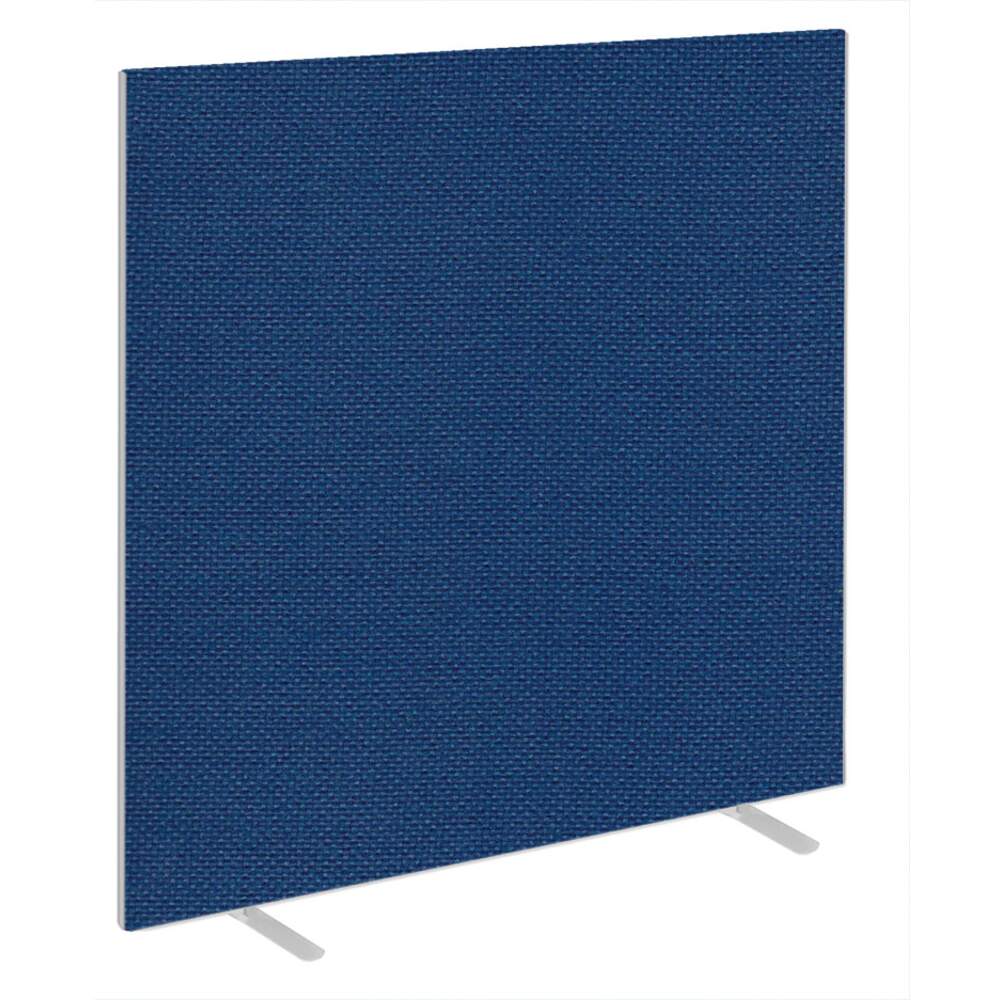 Impulse Plus Oblong 1800/1500 Floor Free Standing Screen Powder Blue Fabric Light Grey Edges