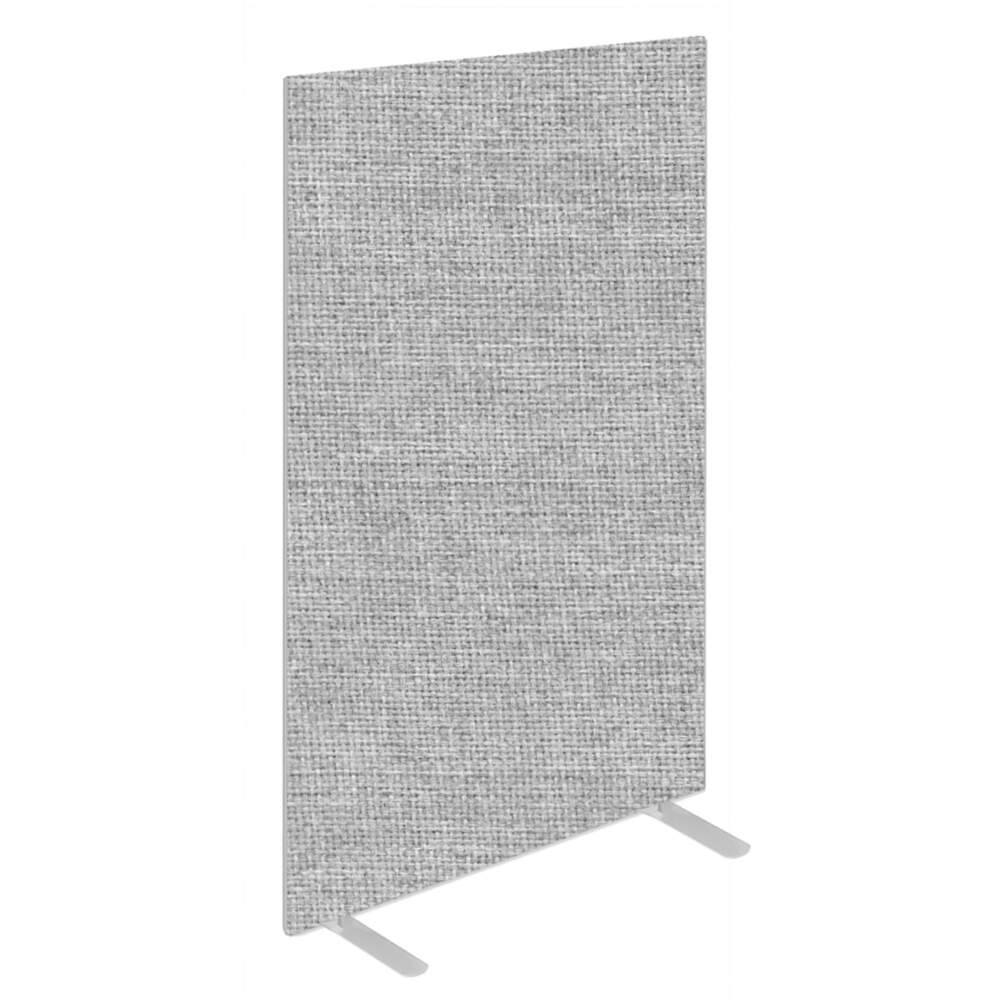 Impulse Plus Oblong 1650/600 Floor Free Standing Screen Light Grey Fabric Light Grey Edges