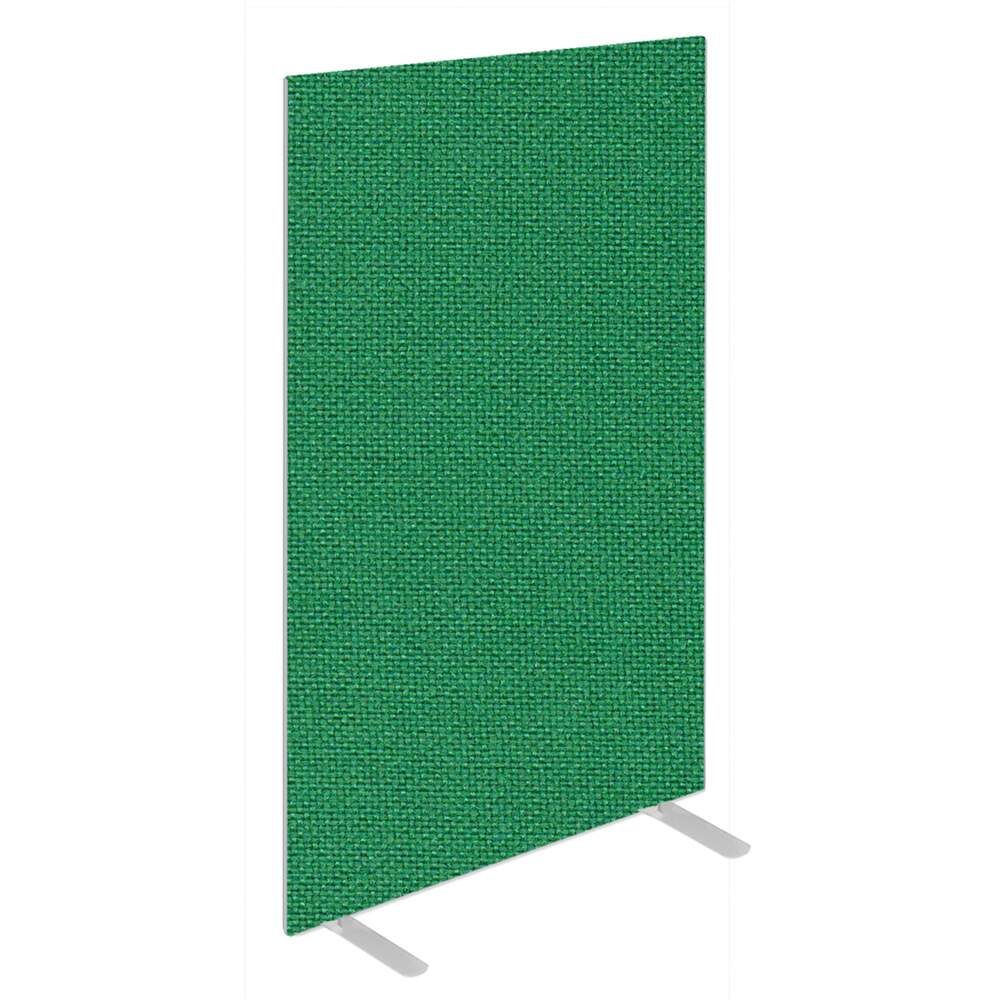 Impulse Plus Oblong 1650/600 Floor Free Standing Screen Palm Green Fabric Light Grey Edges