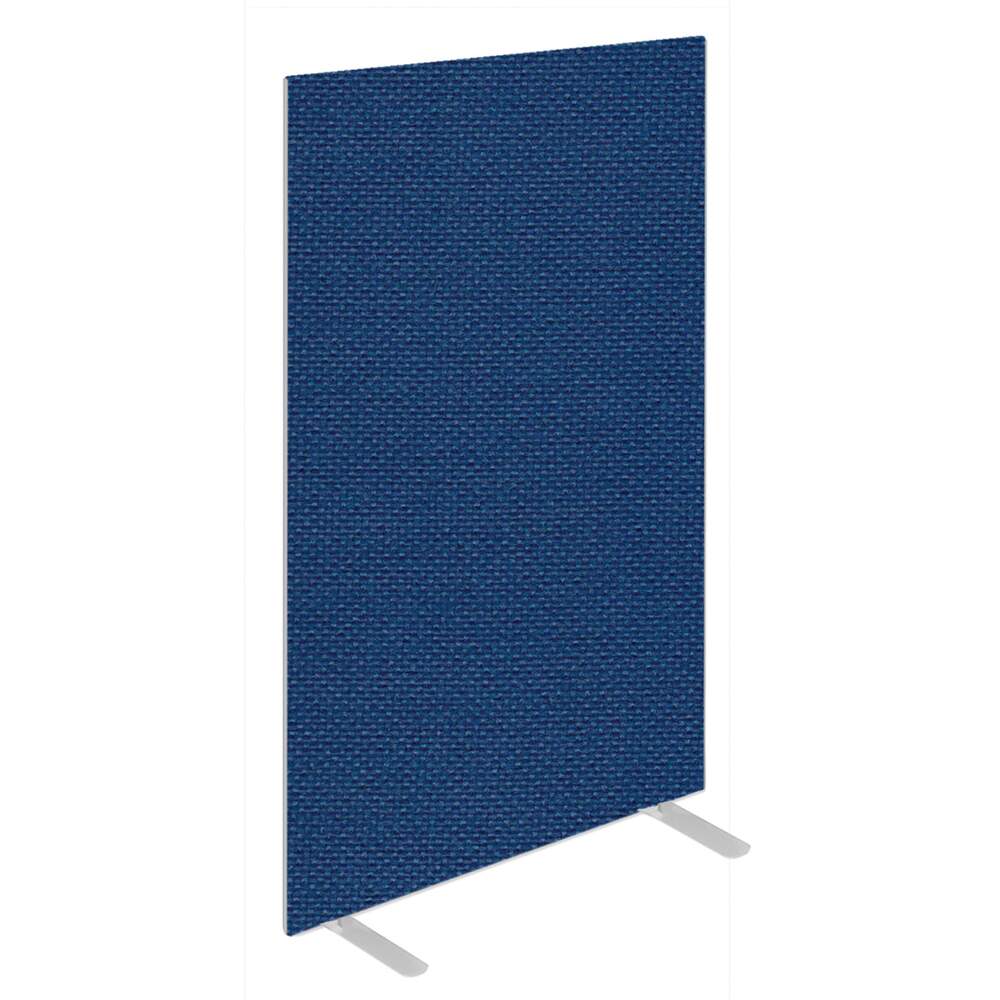 Impulse Plus Oblong 1650/600 Floor Free Standing Screen Powder Blue Fabric Light Grey Edges