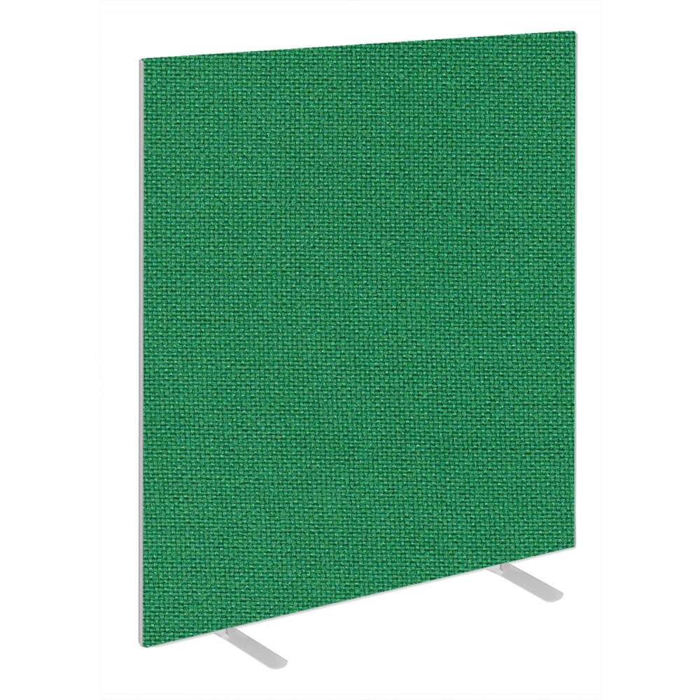 Impulse Plus Oblong 1650/1000 Floor Free Standing Screen Palm Green Fabric Light Grey Edges