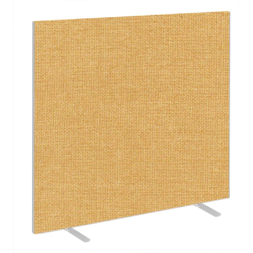 Impulse Plus Oblong 1650/1500 Floor Free Standing Screen Beige Fabric Light Grey Edges