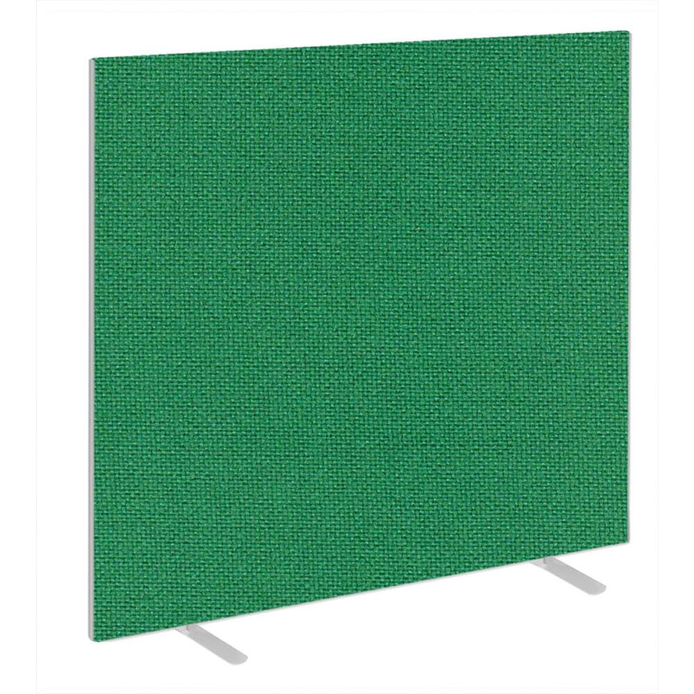 Impulse Plus Oblong 1650/1500 Floor Free Standing Screen Palm Green Fabric Light Grey Edges