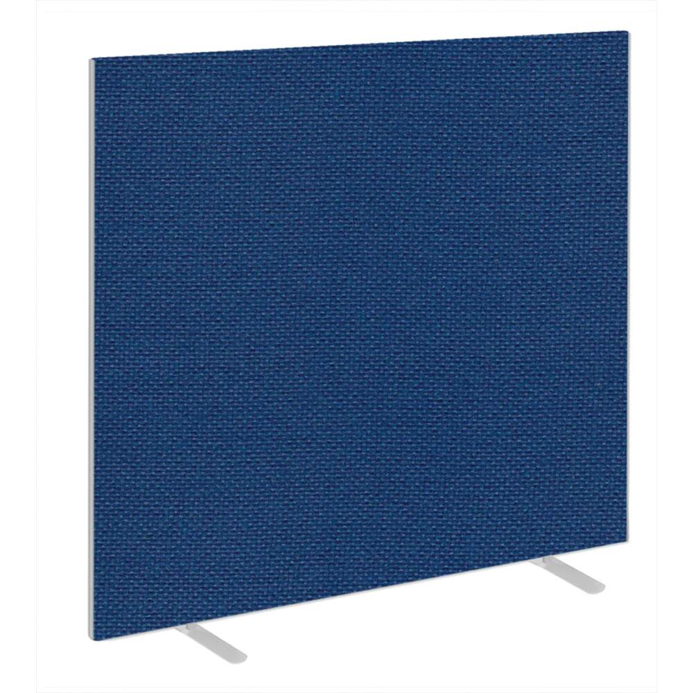 Impulse Plus Oblong 1650/1500 Floor Free Standing Screen Powder Blue Fabric Light Grey Edges