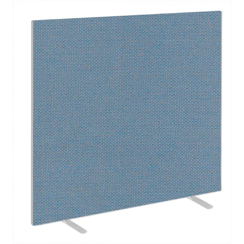 Impulse Plus Oblong 1650/1500 Floor Free Standing Screen Sky Blue Fabric Light Grey Edges