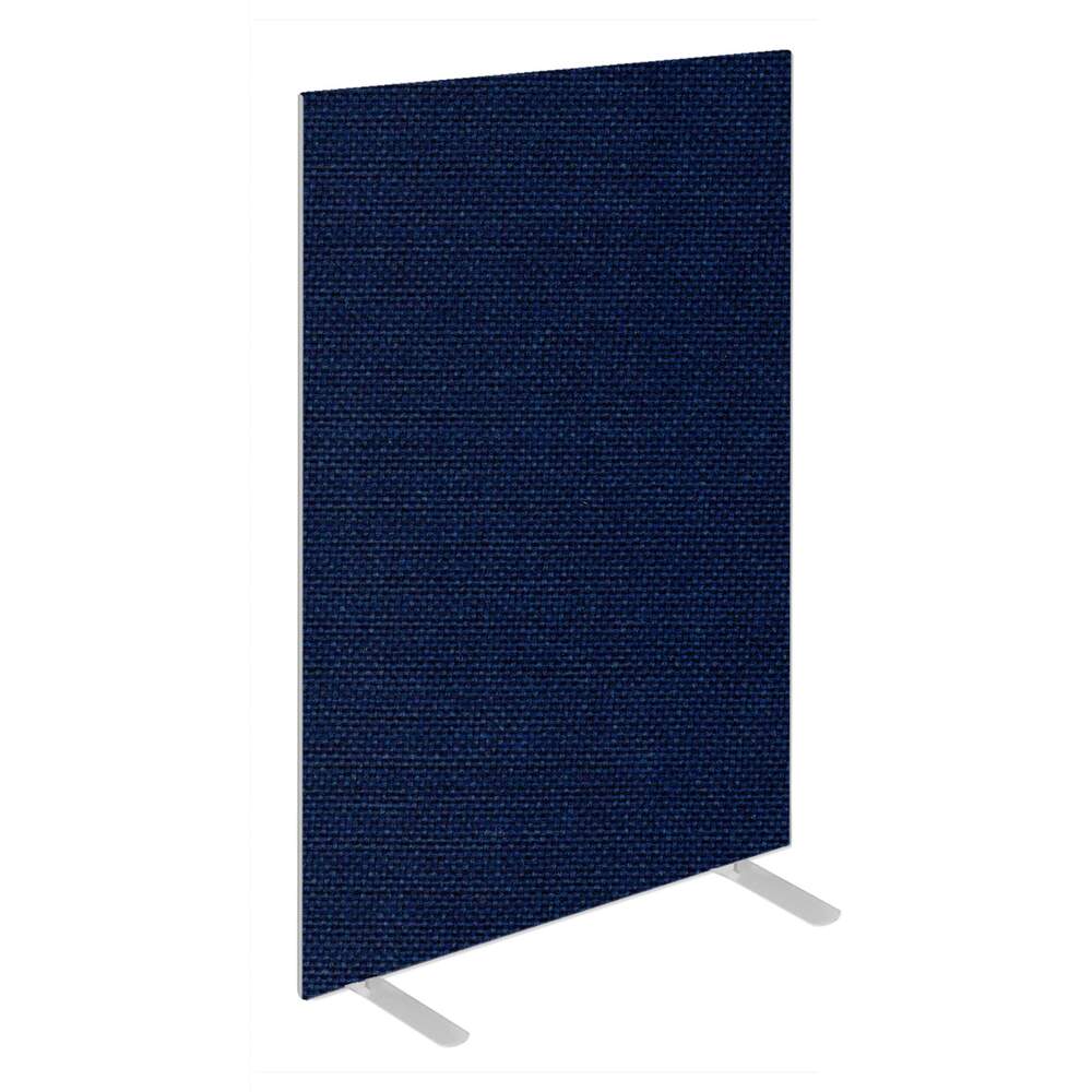 Impulse Plus Oblong 1500/600 Floor Free Standing Screen Royal Blue Fabric Light Grey Edges