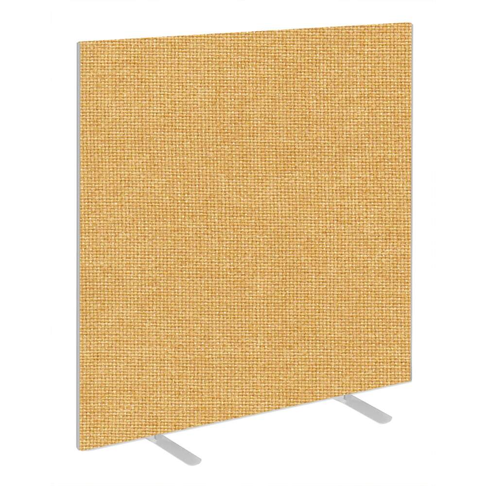 Impulse Plus Oblong 1500/1000 Floor Free Standing Screen Beige Fabric Light Grey Edges