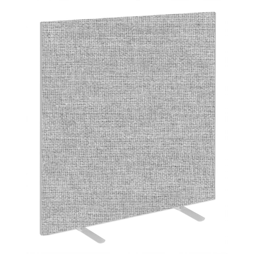 Impulse Plus Oblong 1500/1000 Floor Free Standing Screen Light Grey Fabric Light Grey Edges