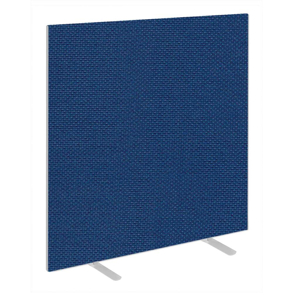 Impulse Plus Oblong 1500/1000 Floor Free Standing Screen Powder Blue Fabric Light Grey Edges