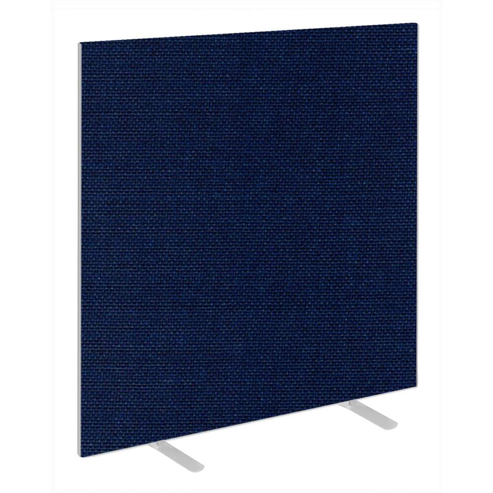 Impulse Plus Oblong 1500/1000 Floor Free Standing Screen Royal Blue Fabric Light Grey Edges