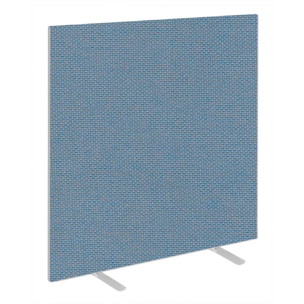 Impulse Plus Oblong 1500/1000 Floor Free Standing Screen Sky Blue Fabric Light Grey Edges