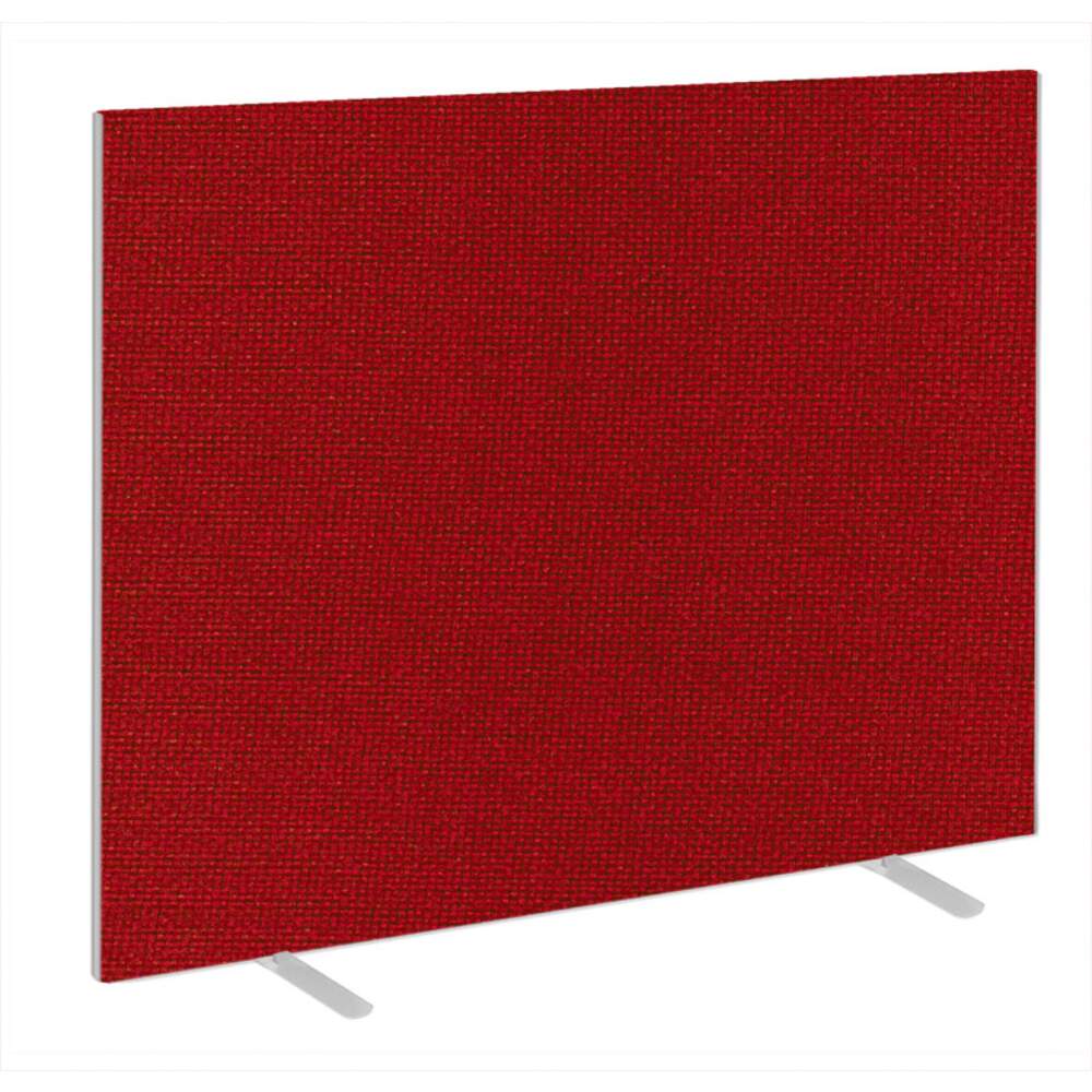 Impulse Plus Oblong 1500/1500 Floor Free Standing Screen Burgundy Fabric Light Grey Edges