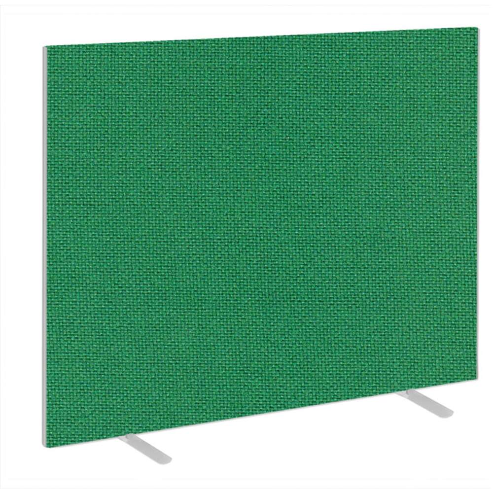 Impulse Plus Oblong 1500/1500 Floor Free Standing Screen Palm Green Fabric Light Grey Edges