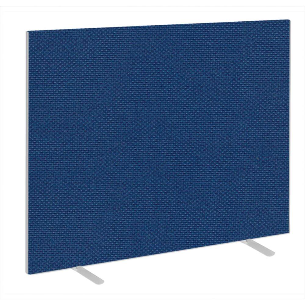 Impulse Plus Oblong 1500/1500 Floor Free Standing Screen Powder Blue Fabric Light Grey Edges