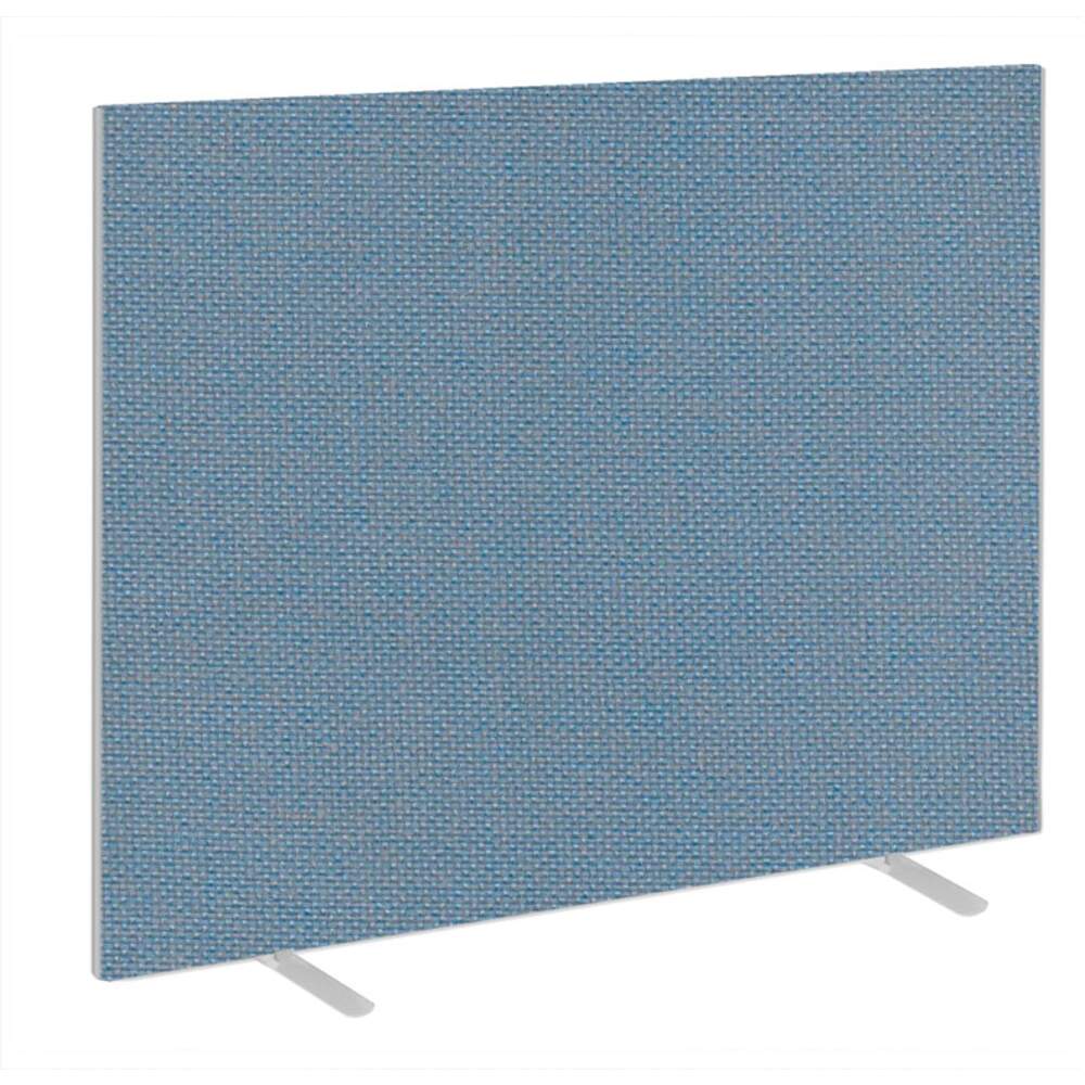 Impulse Plus Oblong 1500/1500 Floor Free Standing Screen Sky Blue Fabric Light Grey Edges