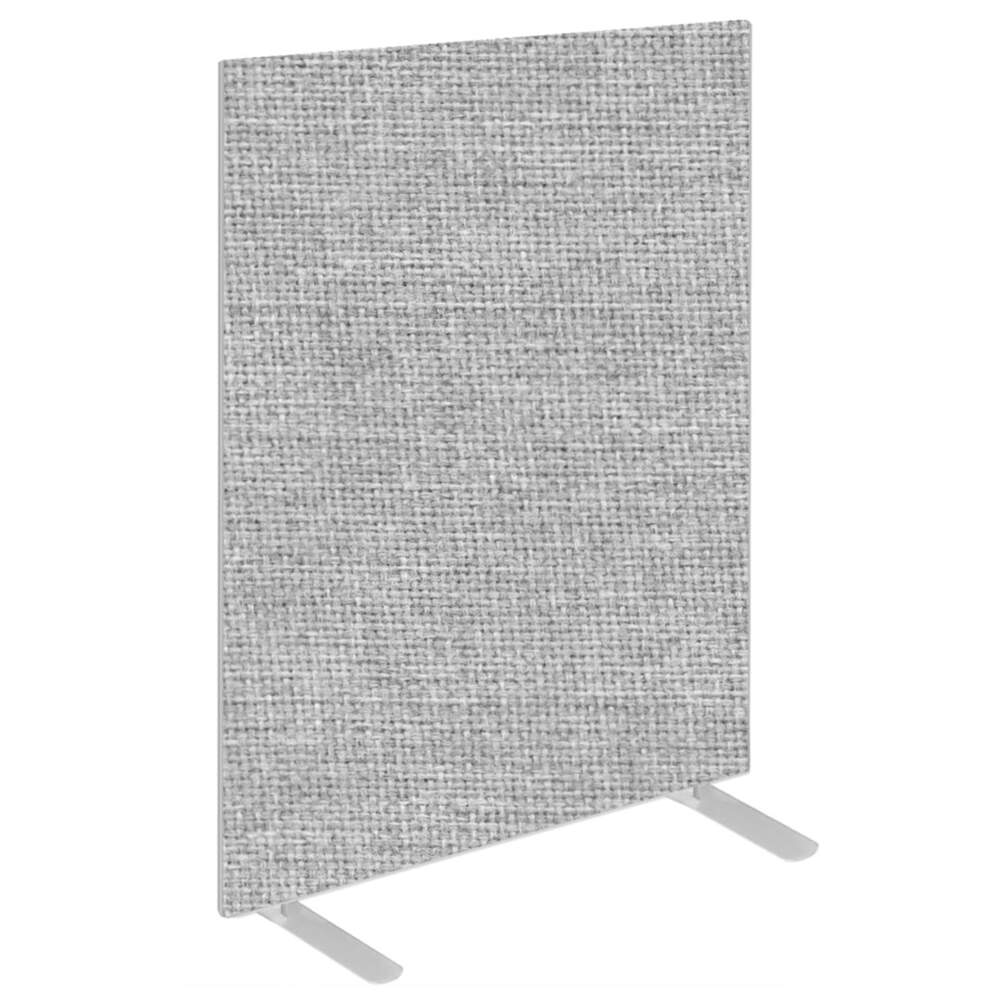 Impulse Plus Oblong 1200/600 Floor Free Standing Screen Light Grey Fabric Light Grey Edges