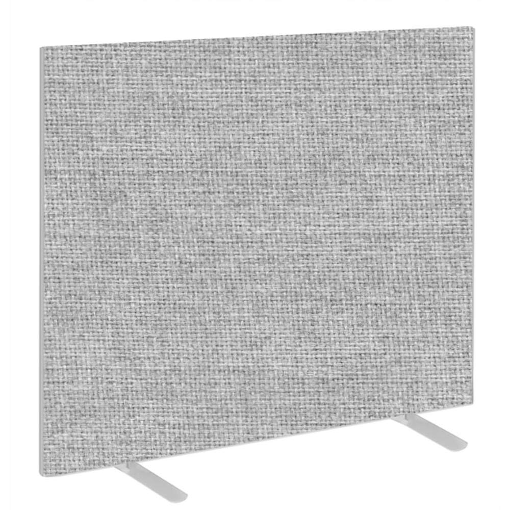 Impulse Plus Oblong 1200/1000 Floor Free Standing Screen Light Grey Fabric Light Grey Edges