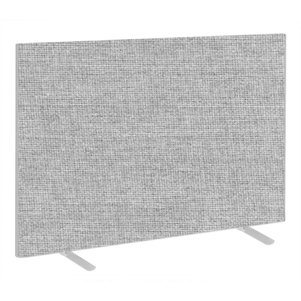 Impulse Plus Oblong 1200/1500 Floor Free Standing Screen Light Grey Fabric Light Grey Edges