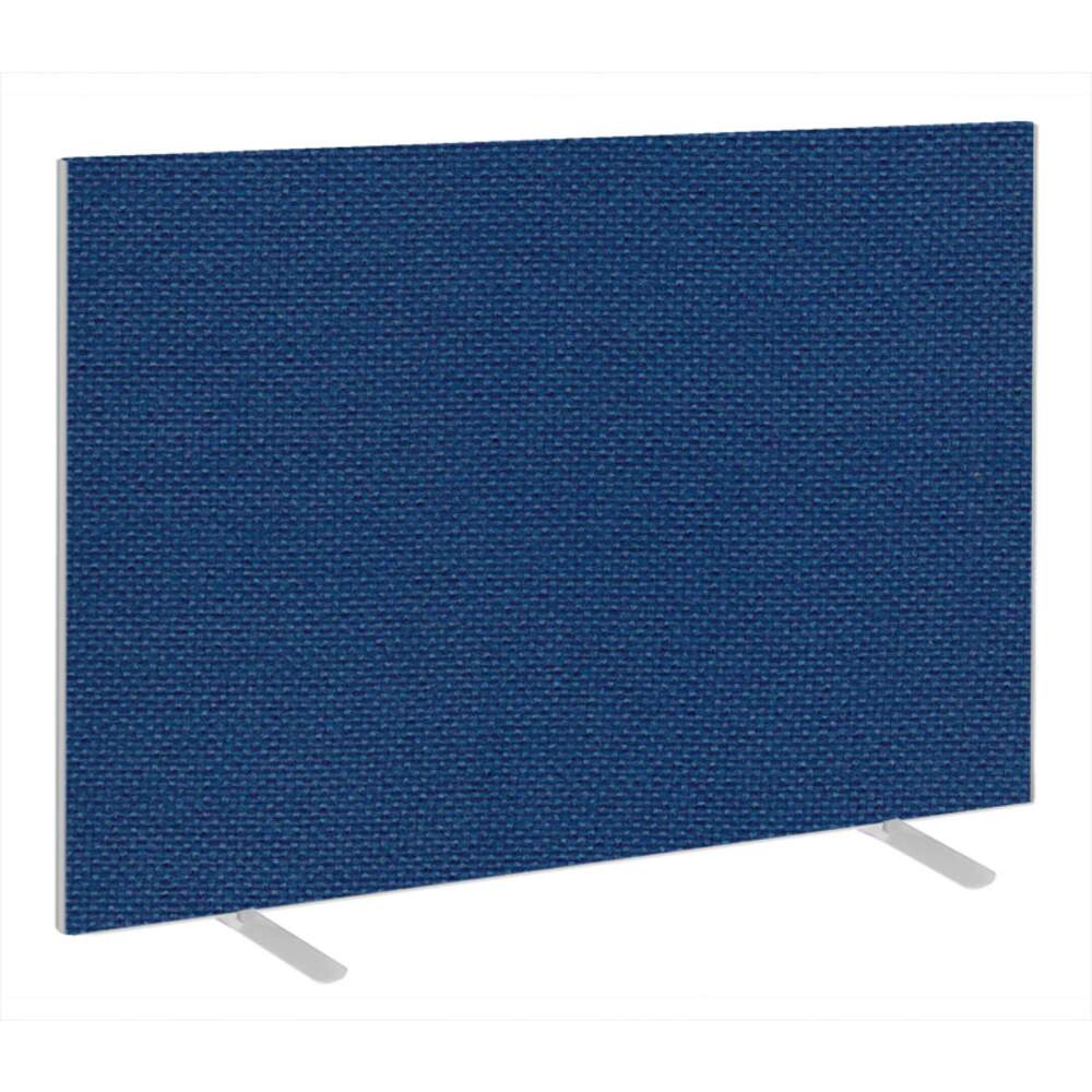 Impulse Plus Oblong 1200/1500 Floor Free Standing Screen Powder Blue Fabric Light Grey Edges