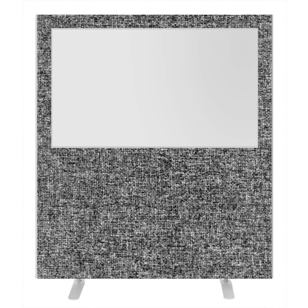 Impulse Plus Clear Half Vision 1800/1600 Floor Free Standing Screen Lead Fabric Light Grey Edges