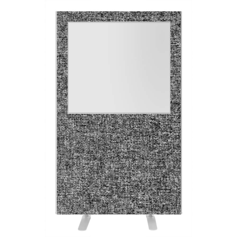 Impulse Plus Clear Half Vision 1800/1200 Floor Free Standing Screen Lead Fabric Light Grey Edges