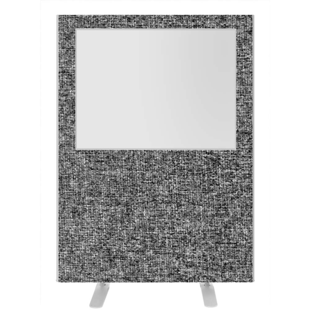 Impulse Plus Clear Half Vision 1500/1200 Floor Free Standing Screen Lead Fabric Light Grey Edges