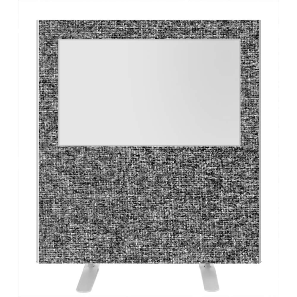 Impulse Plus Clear Half Vision 1200/1200 Floor Free Standing Screen Lead Fabric Light Grey Edges