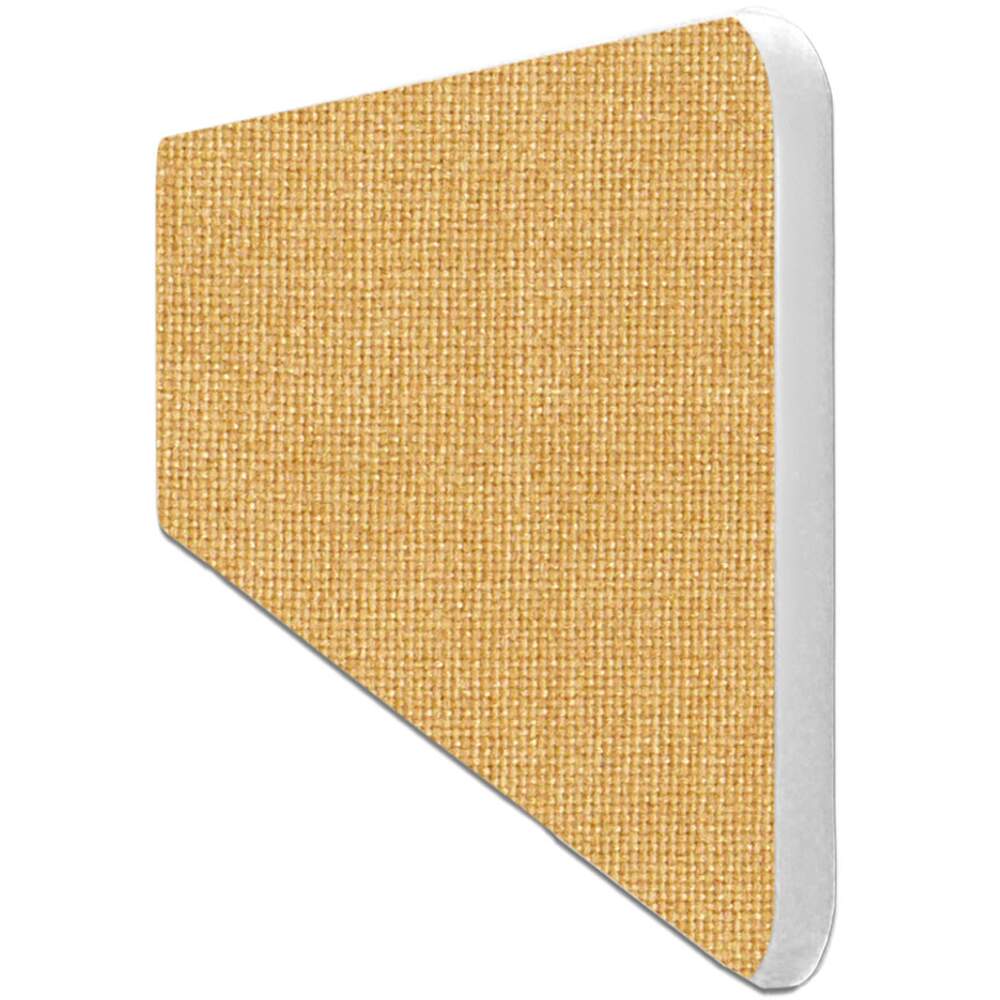 Impulse Plus Oblong 400/600 Desktop Screen Rounded Corners Beige Fabric Light Grey Edges