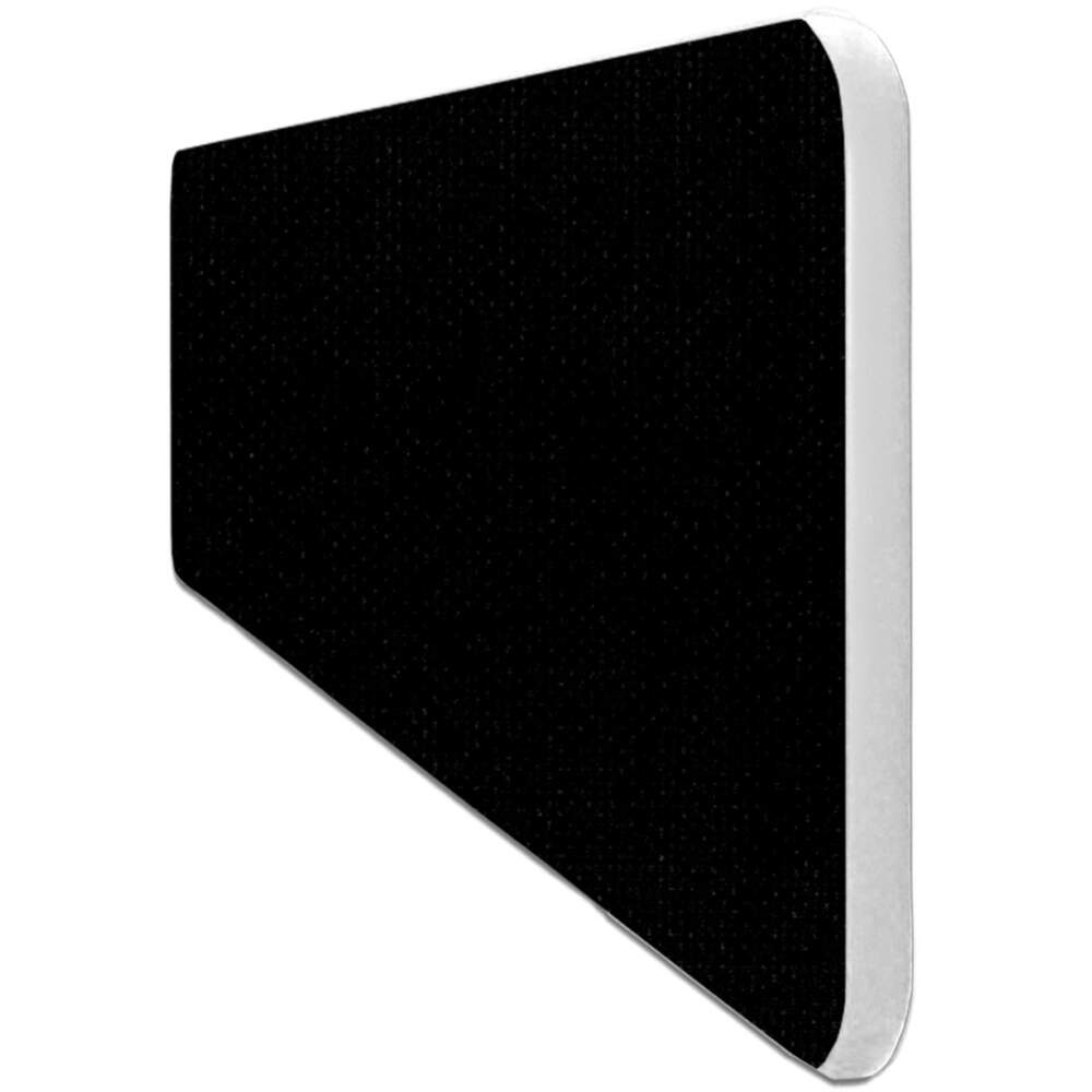 Impulse Plus Oblong 400/600 Desktop Screen Rounded Corners Black Fabric Light Grey Edges