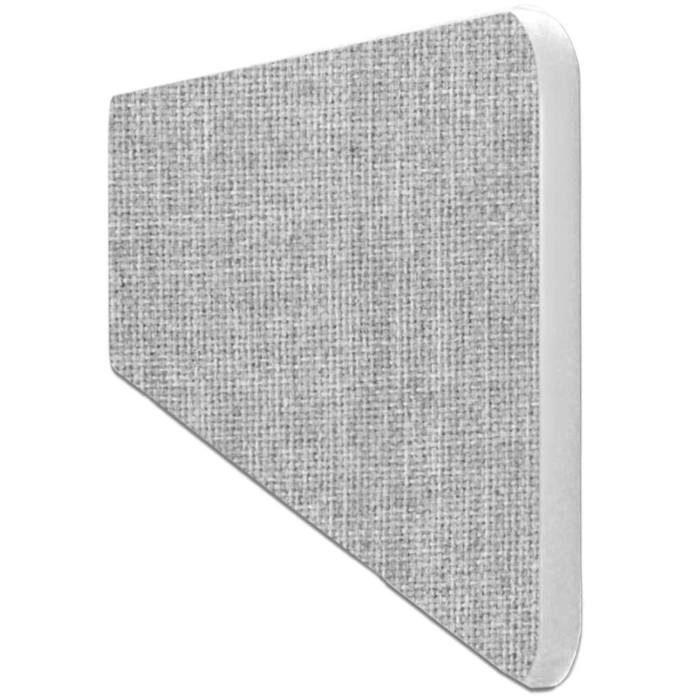 Impulse Plus Oblong 400/600 Desktop Screen Rounded Corners Light Grey Fabric Light Grey Edges