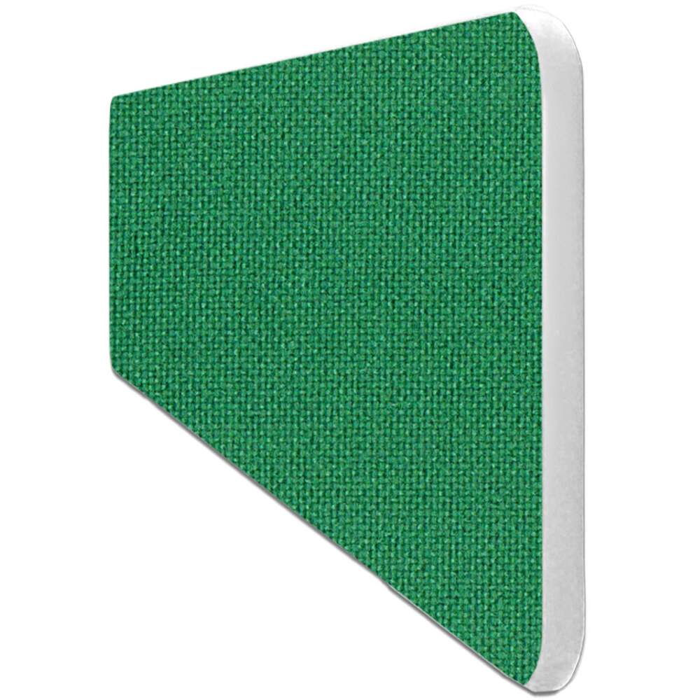 Impulse Plus Oblong 400/600 Desktop Screen Rounded Corners Palm Green Fabric Light Grey Edges