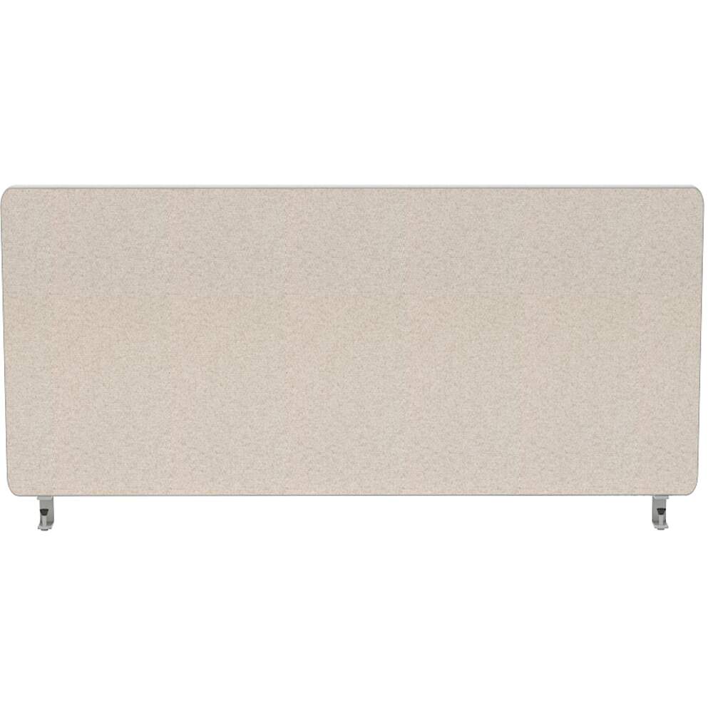 Impulse Plus Oblong 400/800 Desktop Screen Rounded Corners Light Grey Fabric Light Grey Edges