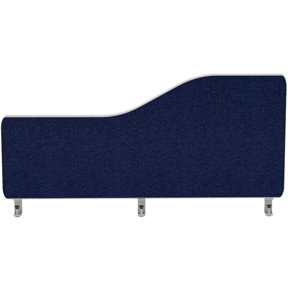 Impulse Plus Wave 400/800 Desktop Screen Rounded Corners Royal Blue Fabric Light Grey Edges