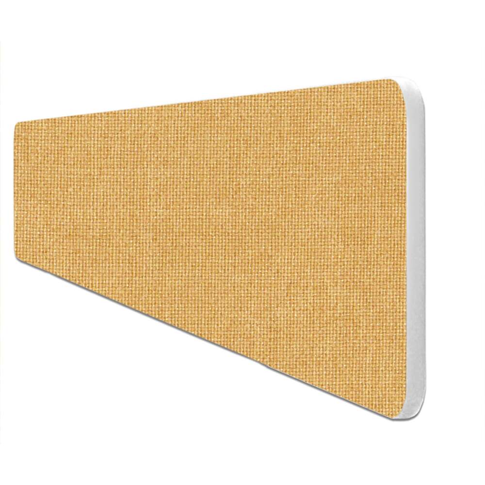 Impulse Plus Oblong 400/1500 Desktop Screen Rounded Corners Beige Fabric Light Grey Edges