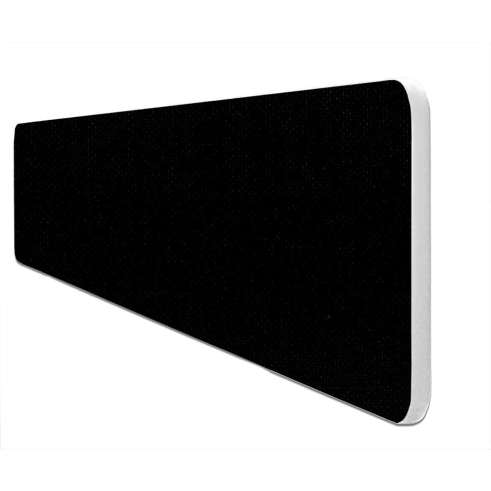 Impulse Plus Oblong 400/1500 Desktop Screen Rounded Corners Black Fabric Light Grey Edges