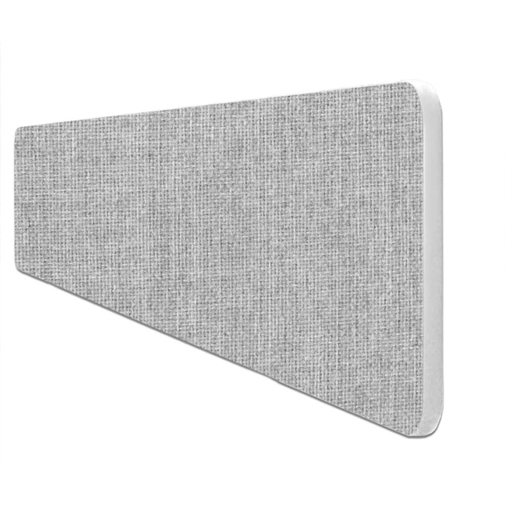 Impulse Plus Oblong 400/1500 Desktop Screen Rounded Corners Light Grey Fabric Light Grey Edges