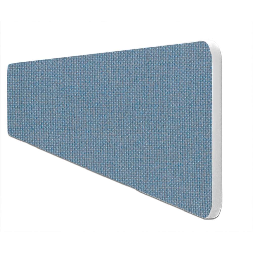 Impulse Plus Oblong 400/1500 Desktop Screen Rounded Corners Sky Blue Fabric Light Grey Edges