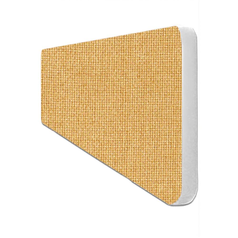 Impulse Plus Oblong 300/600 Desktop Screen Rounded Corners Beige Fabric Light Grey Edges