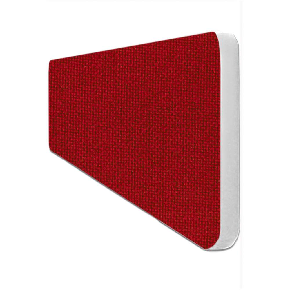 Impulse Plus Oblong 300/600 Desktop Screen Rounded Corners Burgundy Fabric Light Grey Edges