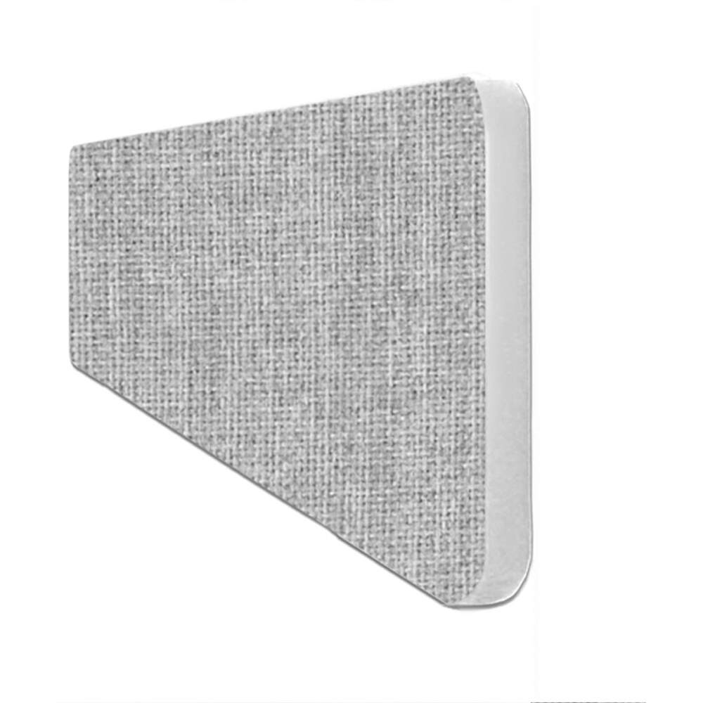 Impulse Plus Oblong 300/600 Desktop Screen Rounded Corners Light Grey Fabric Light Grey Edges