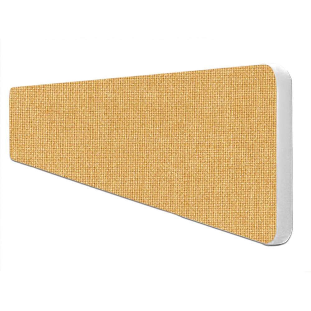 Impulse Plus Oblong 300/1500 Desktop Screen Rounded Corners Beige Fabric Light Grey Edges