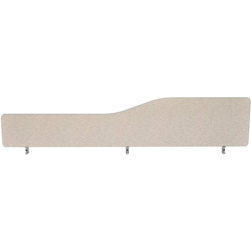 Impulse Plus Wave 300/1800 Desktop Screen Rounded Corners Light Grey Fabric Light Grey Edges