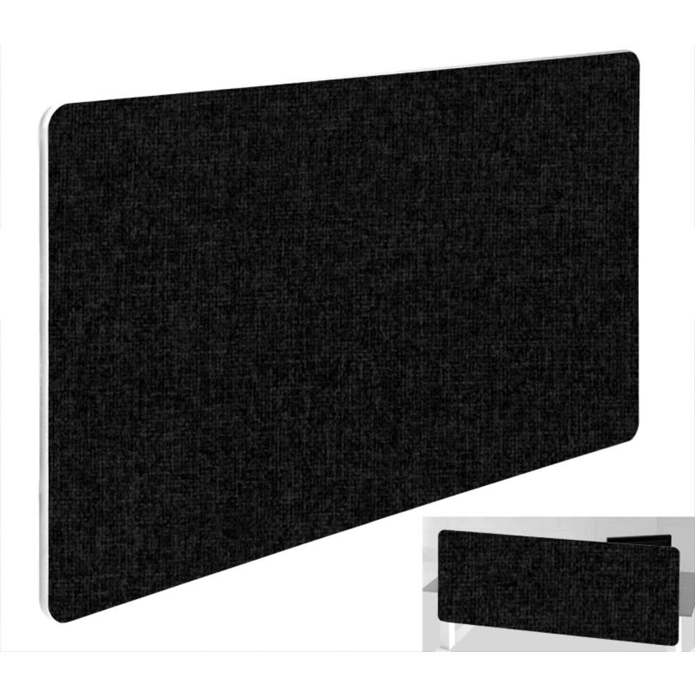 Impulse Plus Oblong 400/600 Backdrop Screen Rounded Corners Black Fabric Light Grey Edges