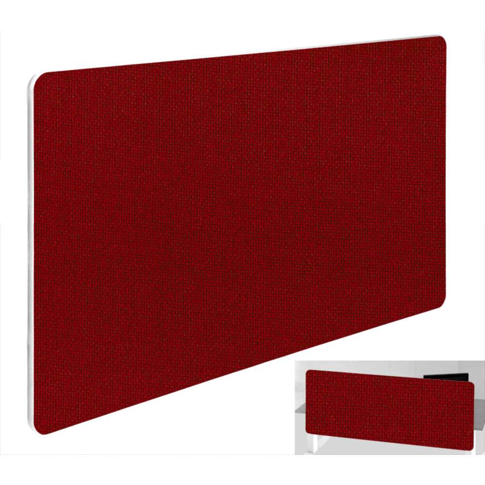 Impulse Plus Oblong 400/600 Backdrop Screen Rounded Corners Burgundy Fabric Light Grey Edges