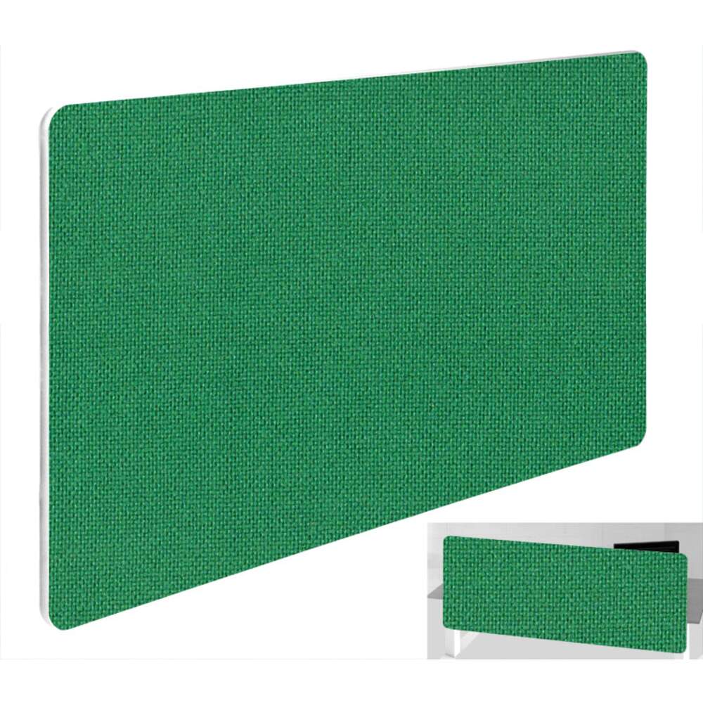 Impulse Plus Oblong 400/600 Backdrop Screen Rounded Corners Palm Green Fabric Light Grey Edges