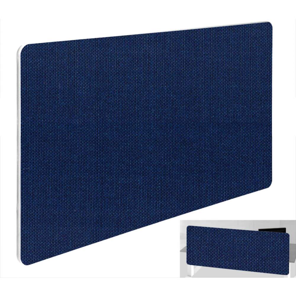 Impulse Plus Oblong 400/600 Backdrop Screen Rounded Corners Royal Blue Fabric Light Grey Edges