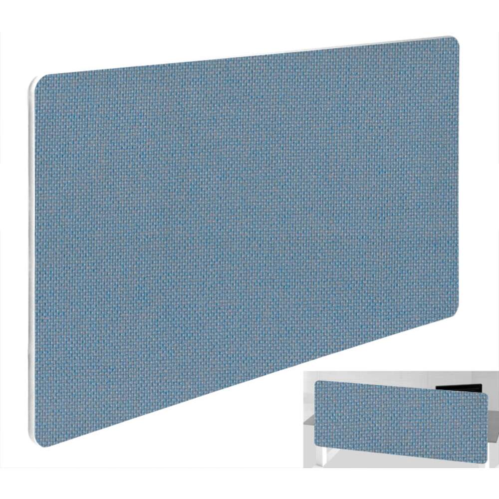 Impulse Plus Oblong 400/600 Backdrop Screen Rounded Corners Sky Blue Fabric Light Grey Edges