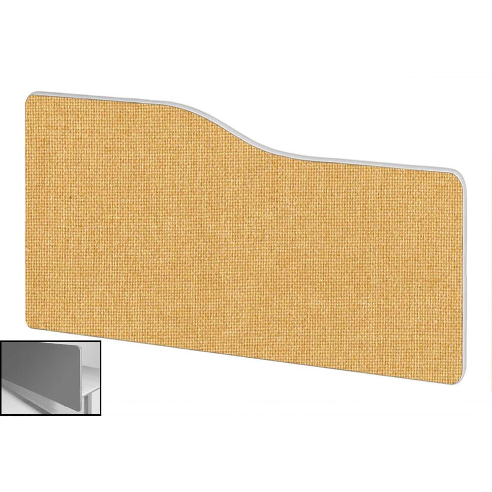 Impulse Plus Wave 400/600 Backdrop Screen Rounded Corners Beige Fabric Light Grey Edges