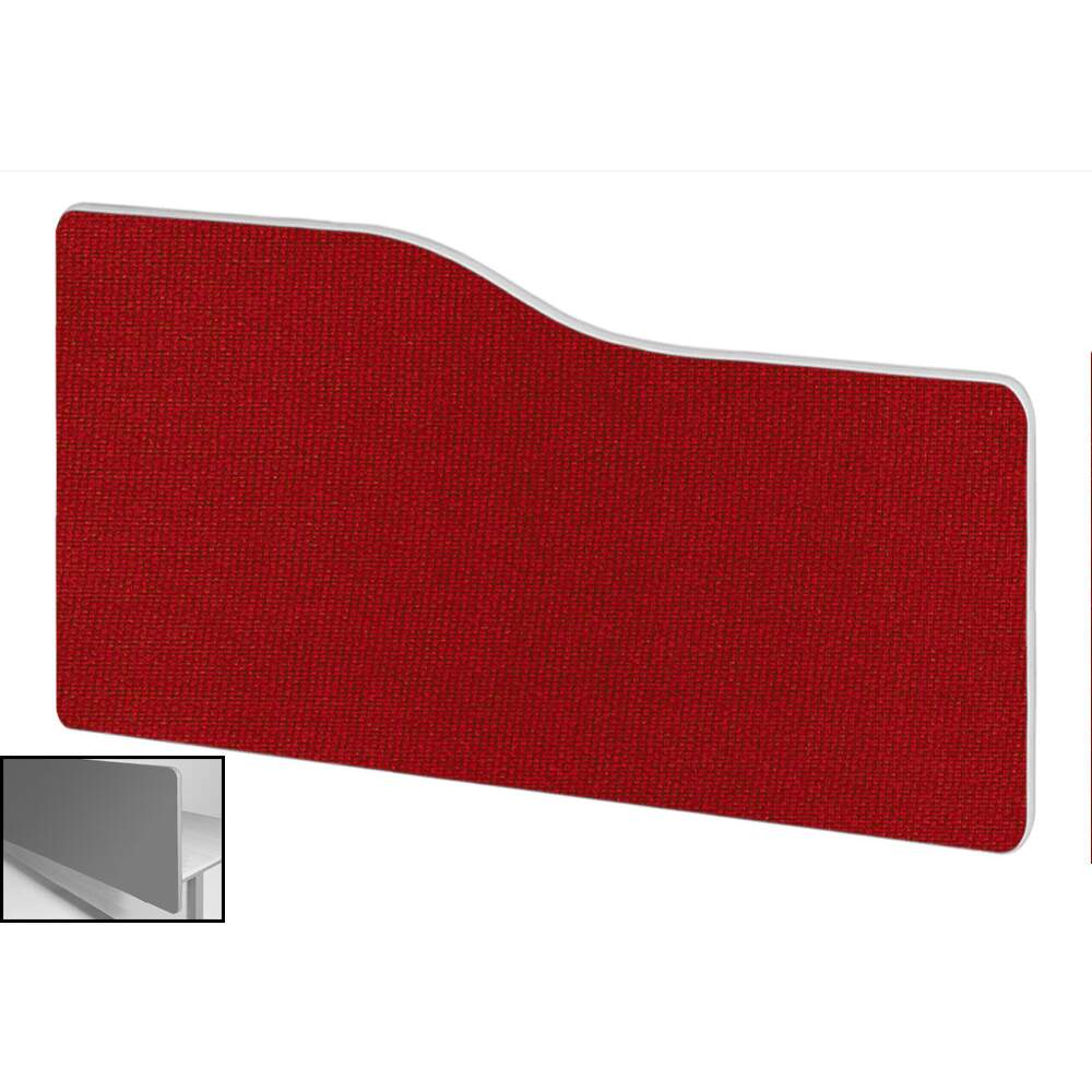 Impulse Plus Wave 400/600 Backdrop Screen Rounded Corners Burgundy Fabric Light Grey Edges